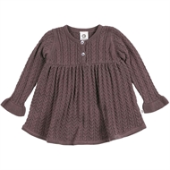 Knit Dress Baby, Müsli, Grape, 68 cm